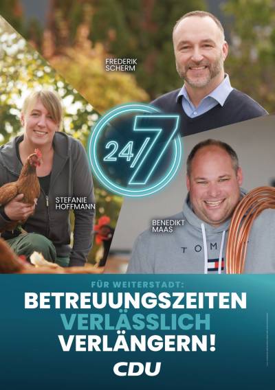 F�r Weiterstadt: Betreuungszeiten verl�sslich verl�ngern!